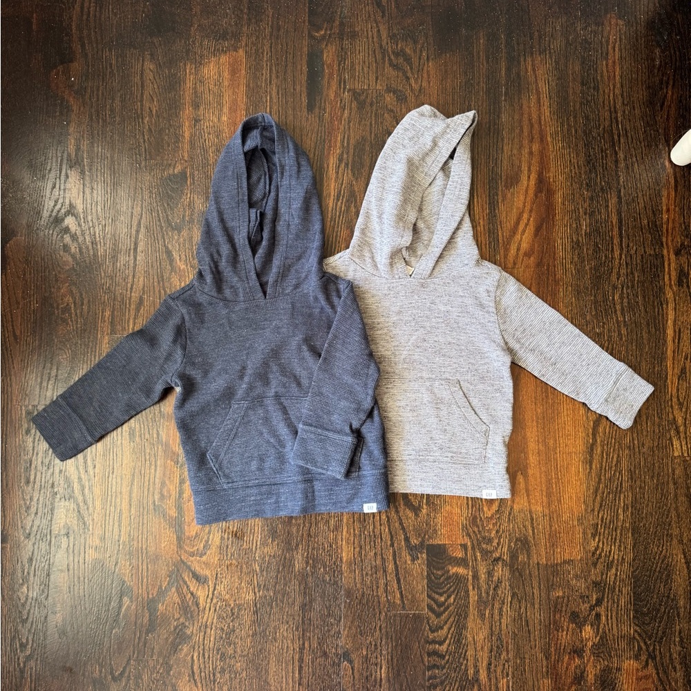 GAP Kids' Hoodie Set - Blue and Gray Size 18-24 Months